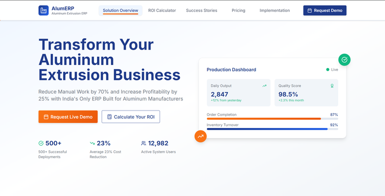 AlumERP – Aluminum Extrusion ERP